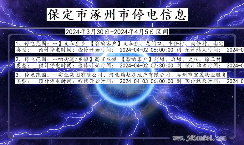 定州最新停电通知详解